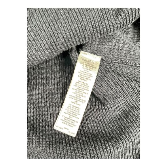 French Connection Navy V-Neck Sweater Lace Bell Sleeve Tie Top M Romantic Hobo - Picture 8 of 14